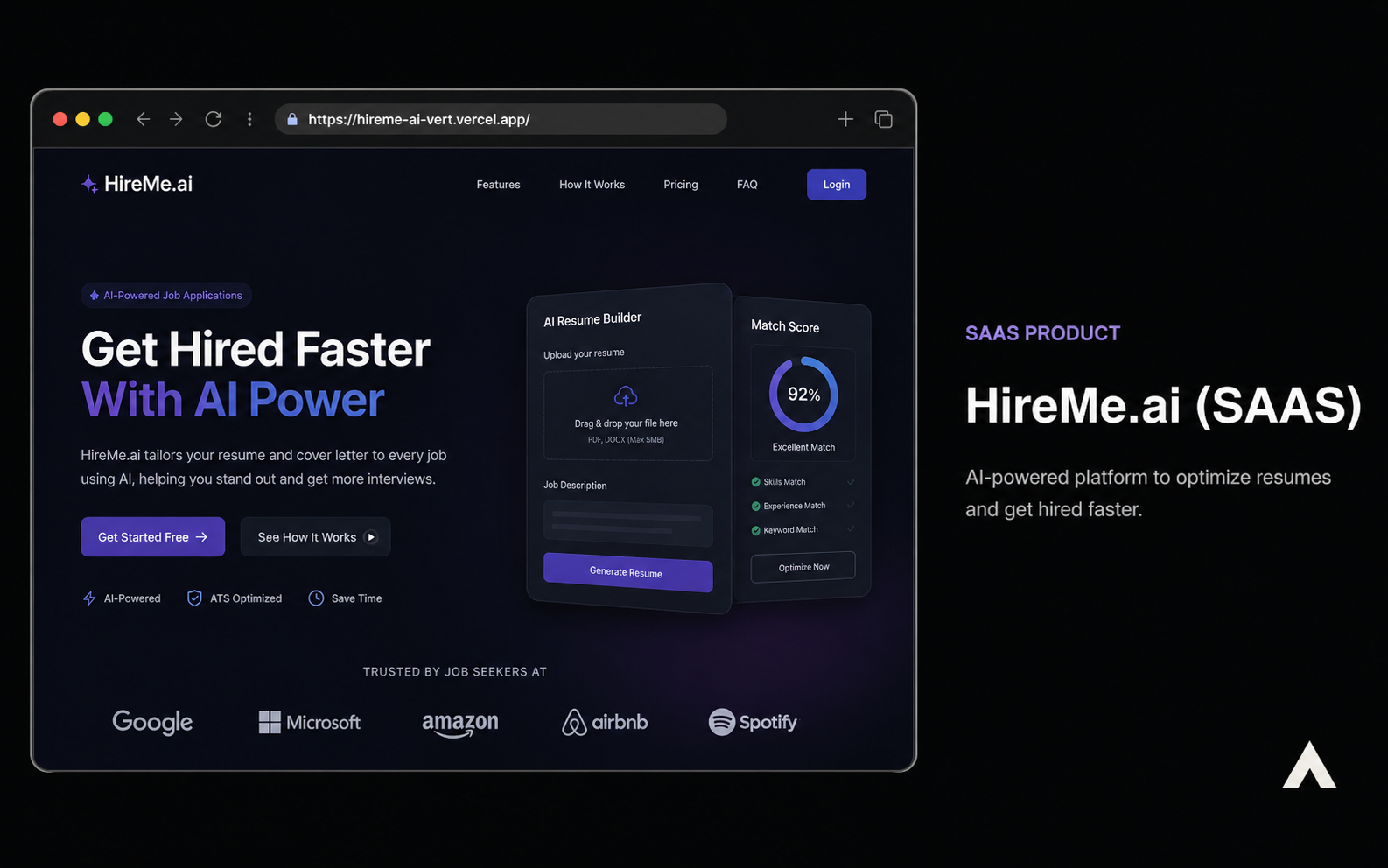HireMe.ai interface screenshot